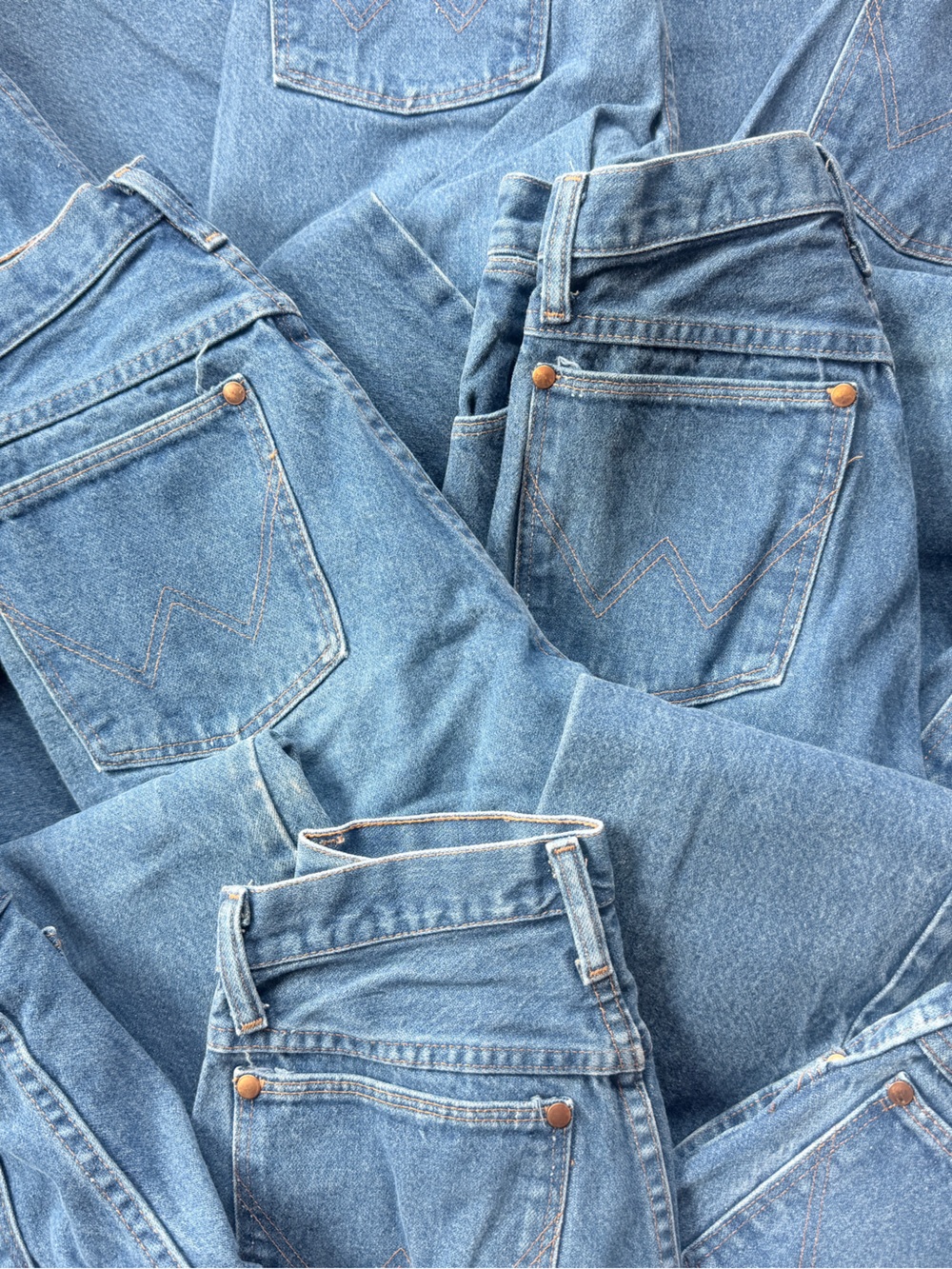 Lot of 5 Vintage Retro Wrangler jeans - Picture 2 of 13